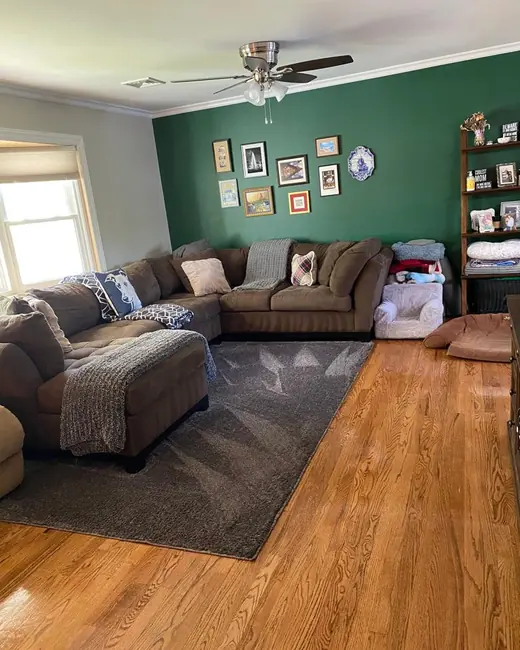 The same living room after cleaning by Katy Home Improvement