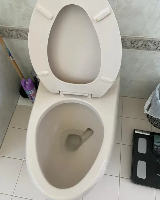 The same toilet after cleaning by Katy Home Improvement